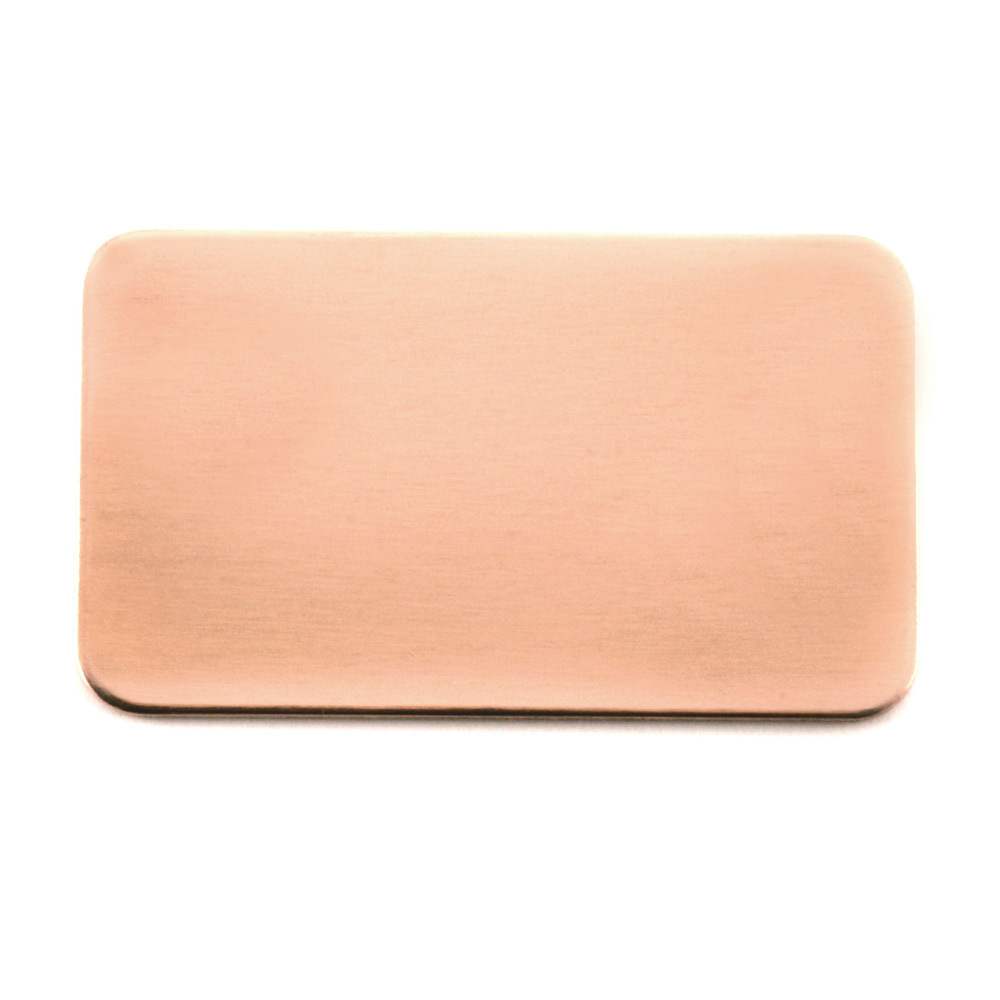 Metal Stamping Blanks Copper Rectangle, 22mm (.86") x 14mm (.55"), 24g, Pack of 5